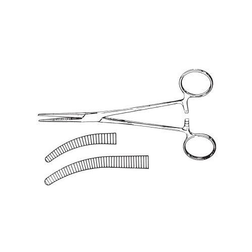 Leprex Paean haemostatic forceps curved