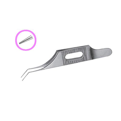 Leprex Bent tip micro hookless tweezers