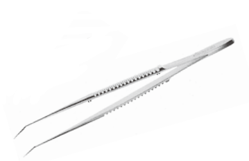 NAOX Bent tip micro hooked tweezers